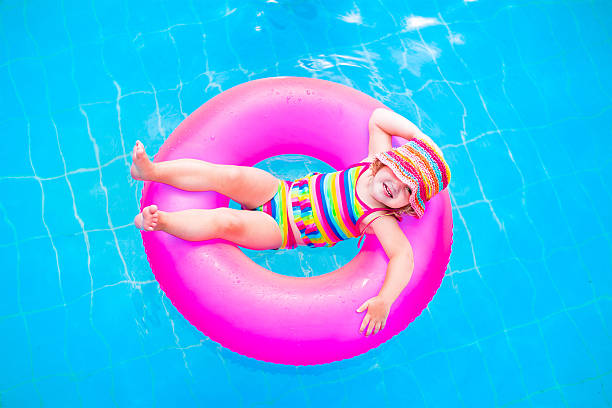 istock Little girl in swimming pool 525154929