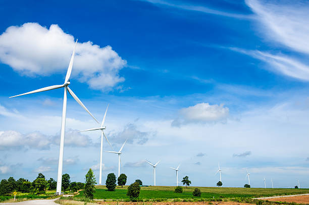 istock Wind turbine on the green meadow 525155941