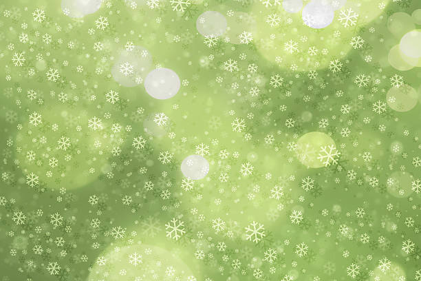 istock Defocused christmas snowflakes bokeh lights background 525155971