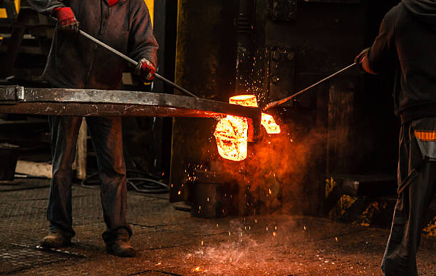 istock Hot steel ingot in the workspace 525172489