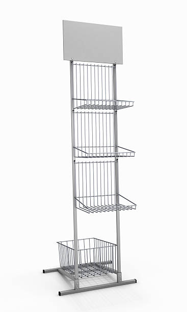 istock Metal rack isolated on white background 525173273