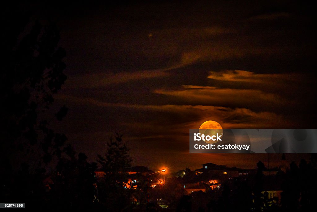 Moon Rise  in Selimiye Edirne Architect Stock Photo