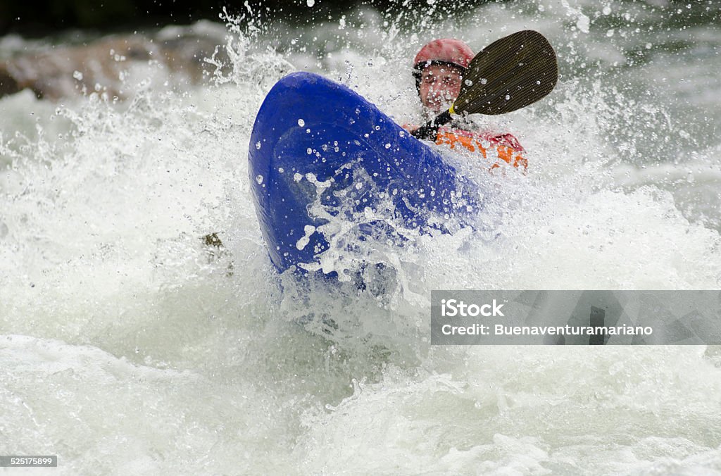 Kayaking in Patagonia Whitewater kayaking in the rivers of Patagonia, Argentina.  Activity Stock Photo