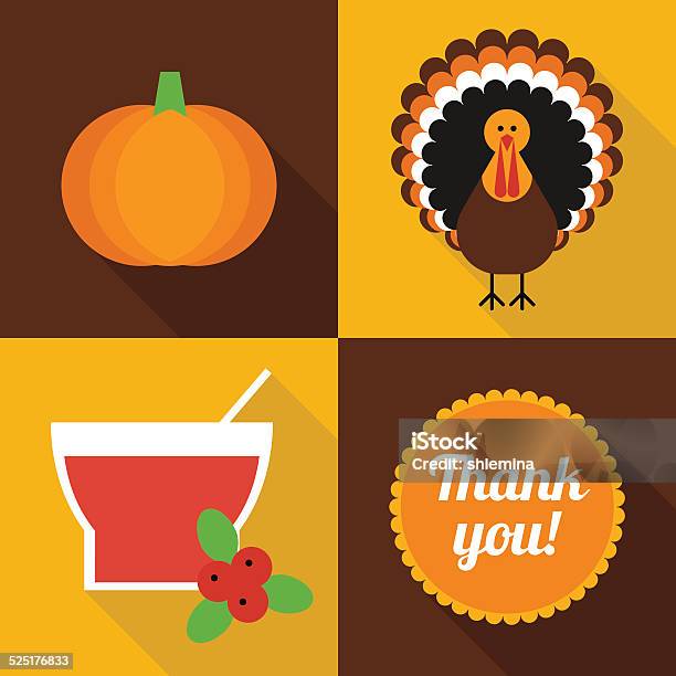 Thanksgiving Icons Stock Illustration - Download Image Now - Flat Design, Icon Symbol, Thanksgiving - Holiday