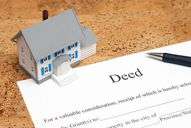 Deed to a House stock photo