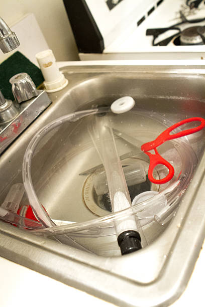 istock Homebrew Equipment in Sink 525177157