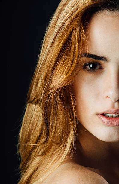 istock Young brunette supermodel portrait with smooth skin and 525179159