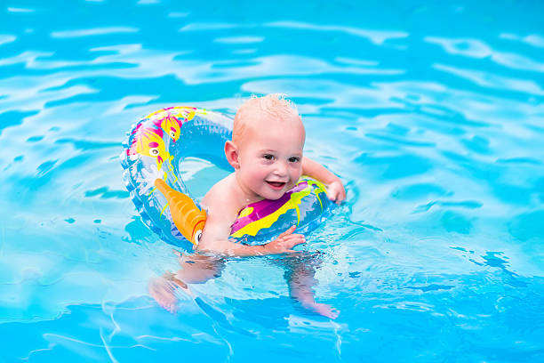 istock Little boy in swimming pool 525179307