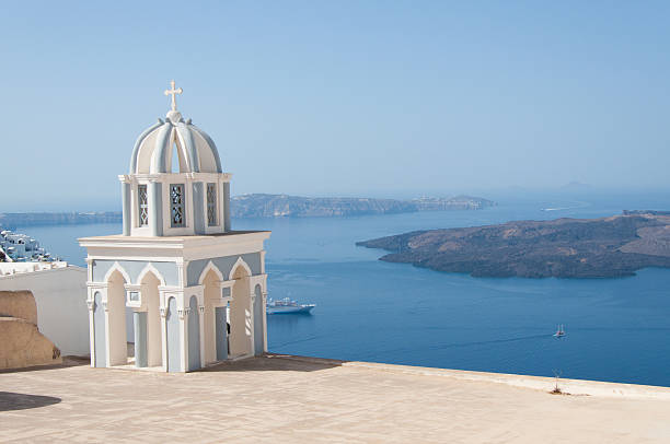 istock Church domes at Santorini Island, Greece 525179835