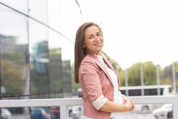 istock Elegant pregnant woman 525179895