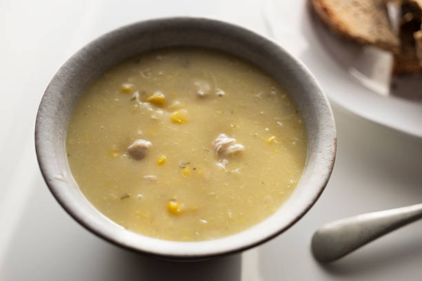 istock Chicken and sweetcorn soup 525195819