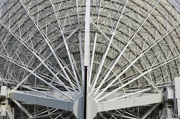 100 meter giant radio telescope, Effelsberg, Germany, construction-detail