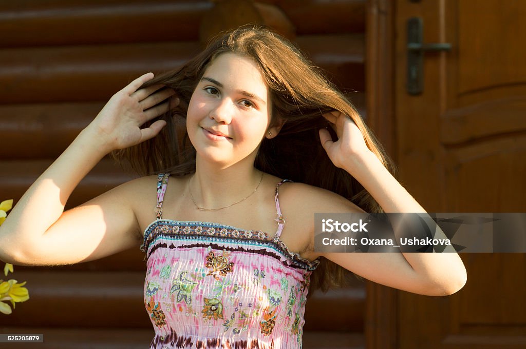 Outdoor Portrait Of The Girl Of 14 Years Old Stock Photo - Download Image  Now - Beauty, Brown Hair, Cheerful - iStock