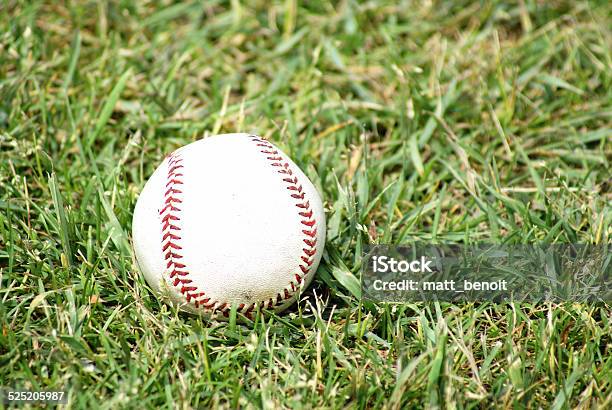 Baseball On The Grass Stock Photo - Download Image Now - Activity, Agricultural Field, Baseball - Ball