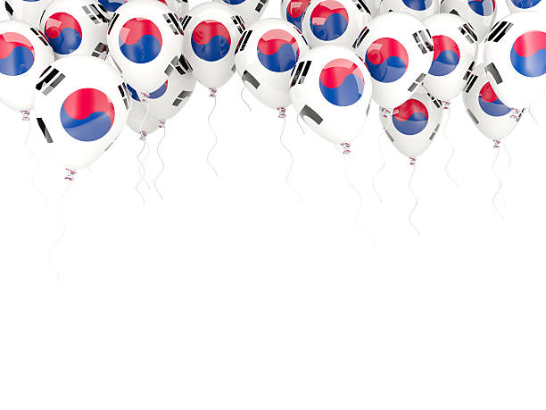 istock Balloon frame with flag of south korea 525206303