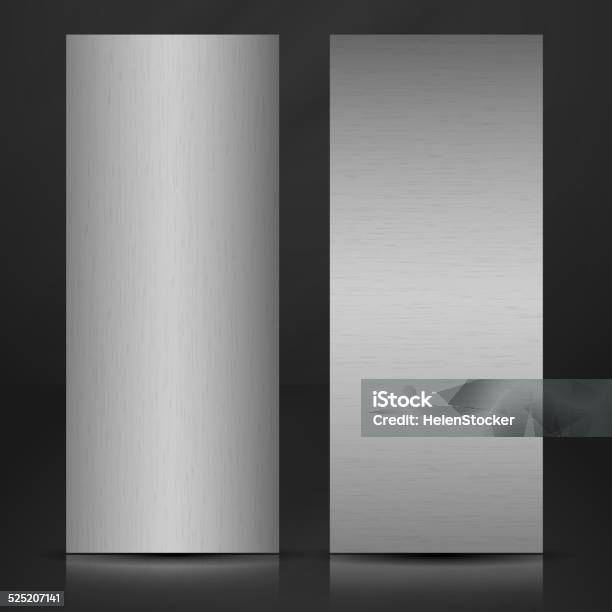 Metall Textur Banner Stock Vektor Art und mehr Bilder von Abstrakt - Abstrakt, Aluminium, Baugewerbe