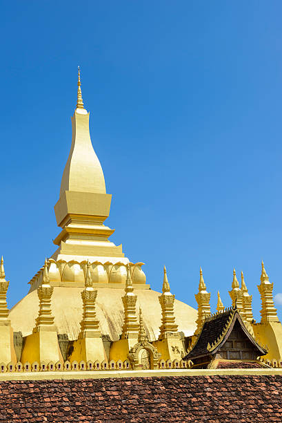 The golden pagoda Pha That Luang in Vientiane.