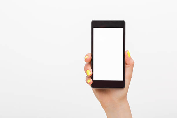 istock Person holding blank screen smartphone 525207326