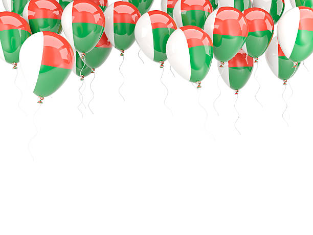 istock Balloon frame with flag of madagascar 525207445