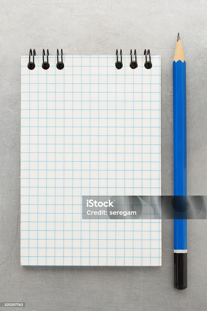 Check Up Notebook Checked Notebook At Metal Background Stock Photo - Download Image Now ...