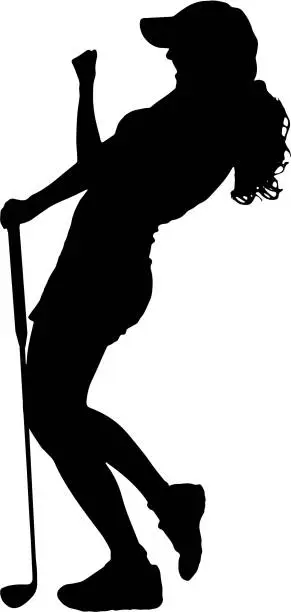 Vector illustration of Vector silhouette of the woman.