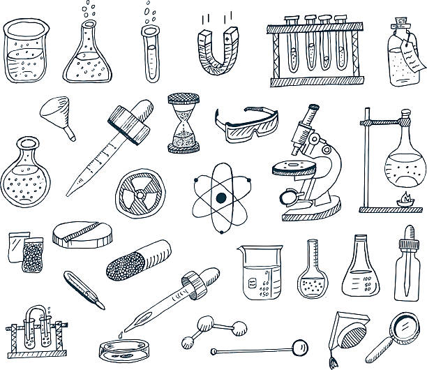 laboratorium sprzęt - microscope scientific experiment laboratory laboratory equipment stock illustrations