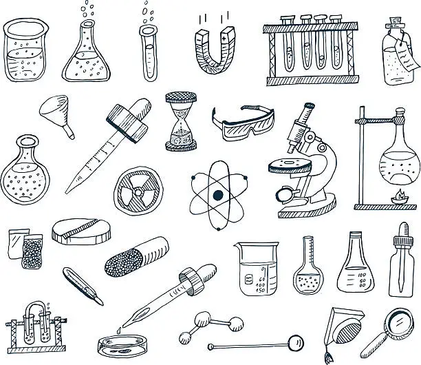 Vector illustration of Laboratory Equipment