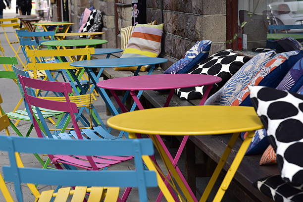 Colorful chairs Colorful chairs sodermalm photos stock pictures, royalty-free photos & images