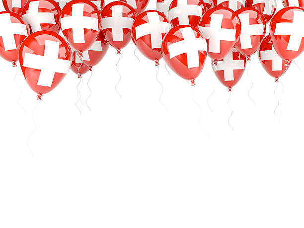 istock Balloon frame with flag of switzerland 525210397