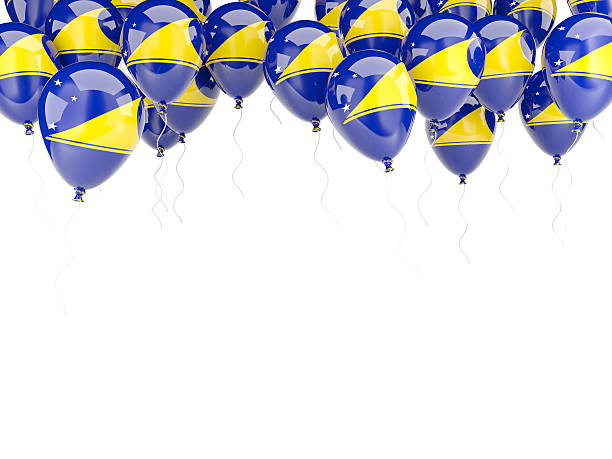 istock Balloon frame with flag of tokelau 525210419