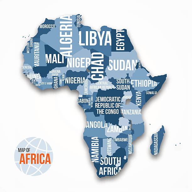 istock Vector detailed map of Africa with borders and country names. 525210608