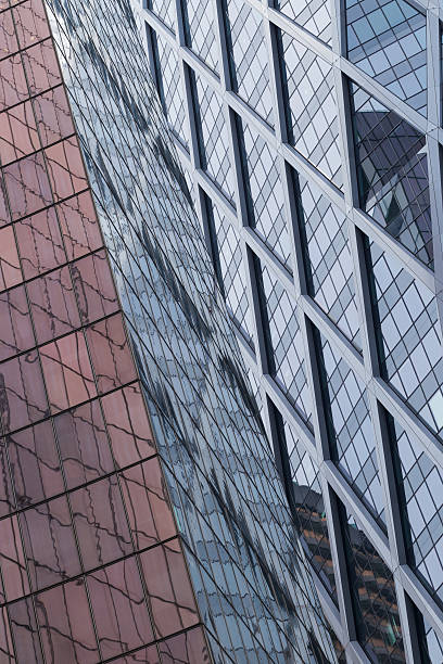 istock Skyscrapers with glass facade. Modern buildings in busines district. 525212178