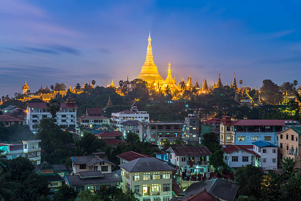 istock Shwedagon pagoda during twilight time at Yangong Myanmar 525213004