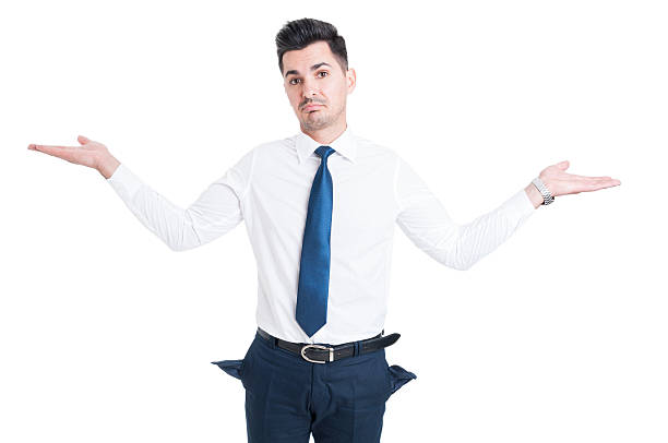 istock Broke salesman showing empty pants pockets 525213368