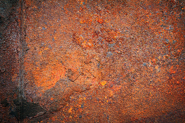 istock Rusty dirty iron metal plate background. Old rusty metal. 525213526
