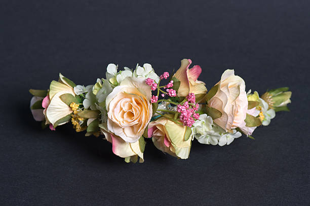istock Hair wreath isolated on black background 525218510