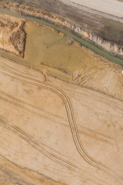 istock Aerial view of highway  construction site 525219170