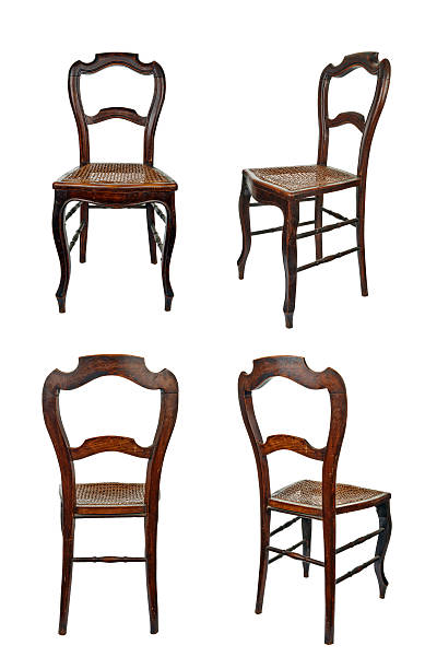 istock Antique wooden chair - four views 525219553
