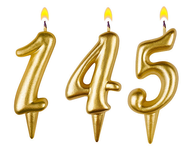 istock candles number one hundred forty five isolated on white 525219877