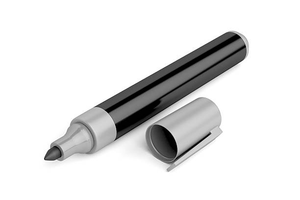 Black marker Black permanent marker on white background permanent marker photos stock pictures, royalty-free photos & images