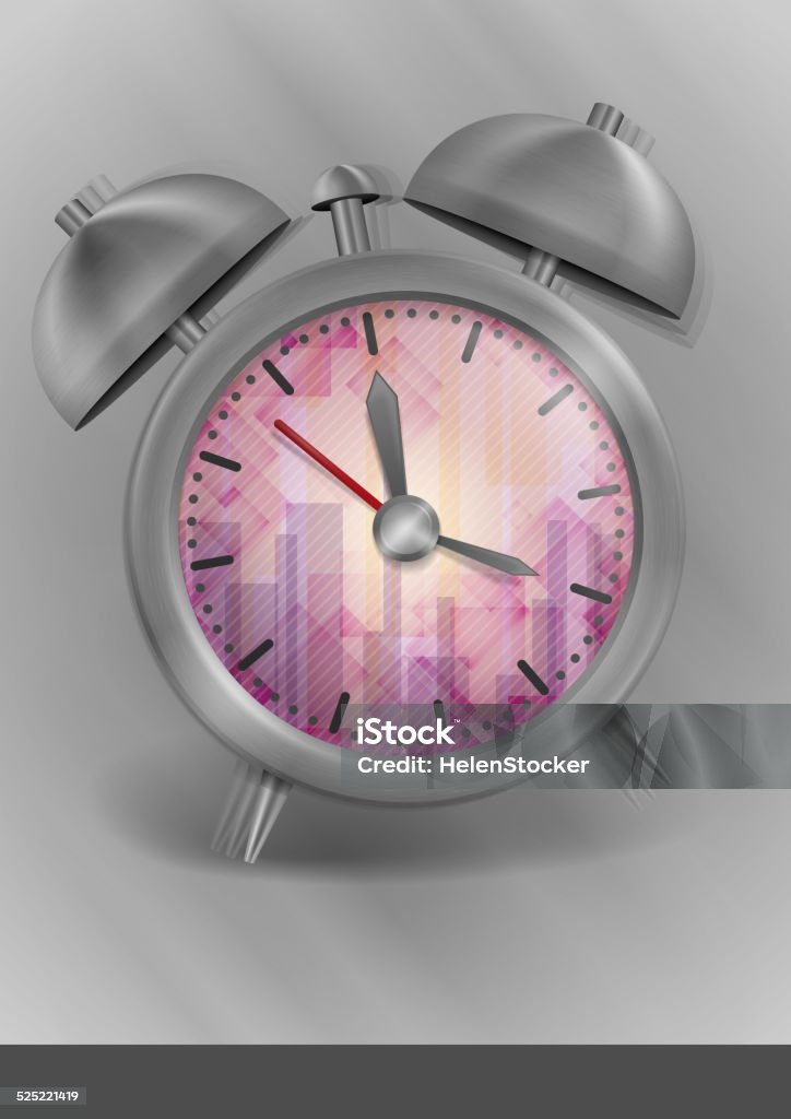 Metal Classic Style Alarm Clock. Metal Classic Style Alarm Clock. Vector Illustration. Eps 10. Abstract stock vector