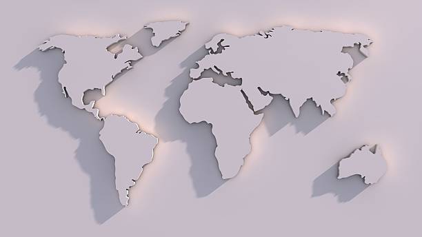 3 d mapa-múndi - rondonia state - fotografias e filmes do acervo