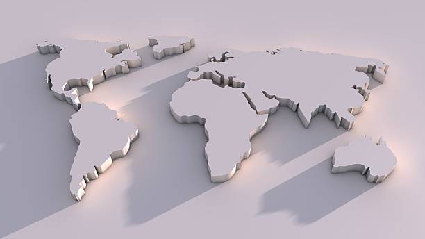 3 d mapa-múndi - ceara state - fotografias e filmes do acervo