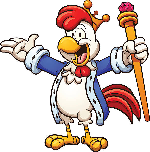 Chicken King Stock Illustration - Download Image Now - Chicken - Bird, King  - Royal Person, Cartoon - iStock