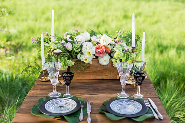 istock Wedding decor. Table for the newlyweds 525222668