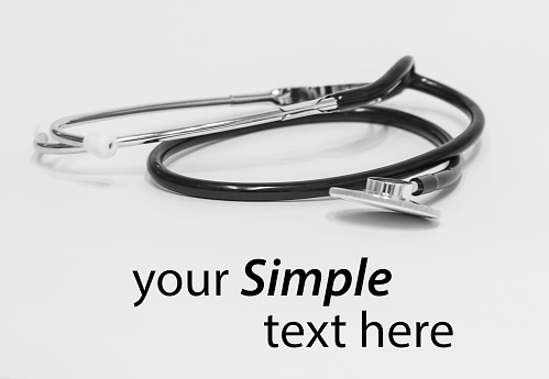 stethoscope, symbol photo for bungling, doctors errors and expertise, your simple text here