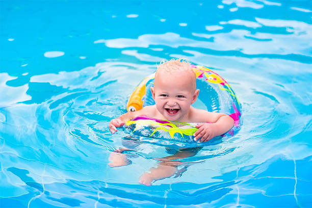 Baby in a swimming pool