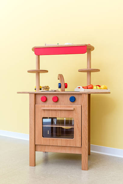 istock small wooden kitchen for kids 525223178