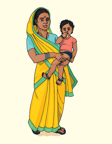 1,680 Indian Mother Illustrations & Clip Art - iStock | Indian mother and  child, Indian mother cooking, Indian mother and daughter