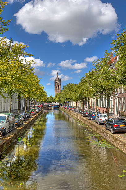 istock Canal and Church in Delft 525224000